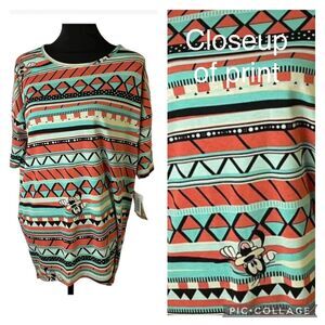 Lularoe Irma Disney Goofy Medium Geometric Striped Tunic NWT